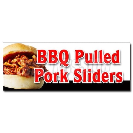 Signmission BBQ PULLED PORK SLIDERS DECAL sticker barbeque bar-b-que smoked, D-12 Bbq Pulled Pork Sliders D-12 Bbq Pulled Pork Sliders